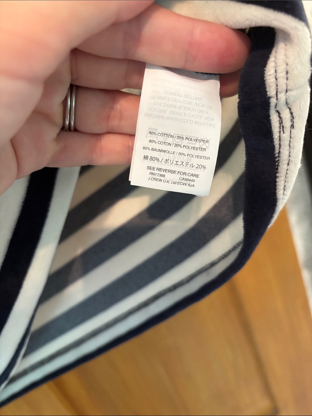 Madewell Navy and White Striped Short Sleeve Tee - Picture 3 of 5